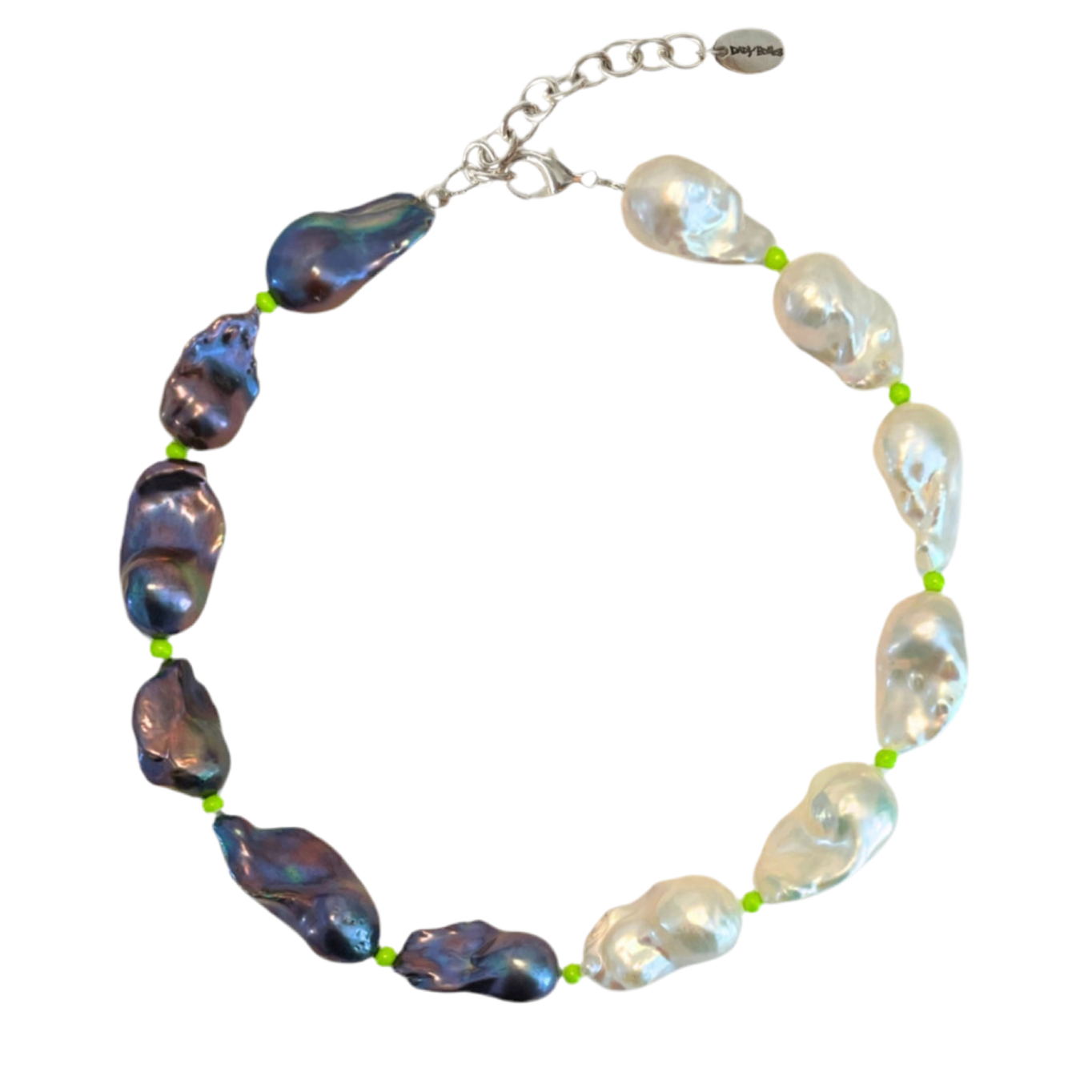 dadybones Necklaces Yin and Yang Baroque Choker *green*