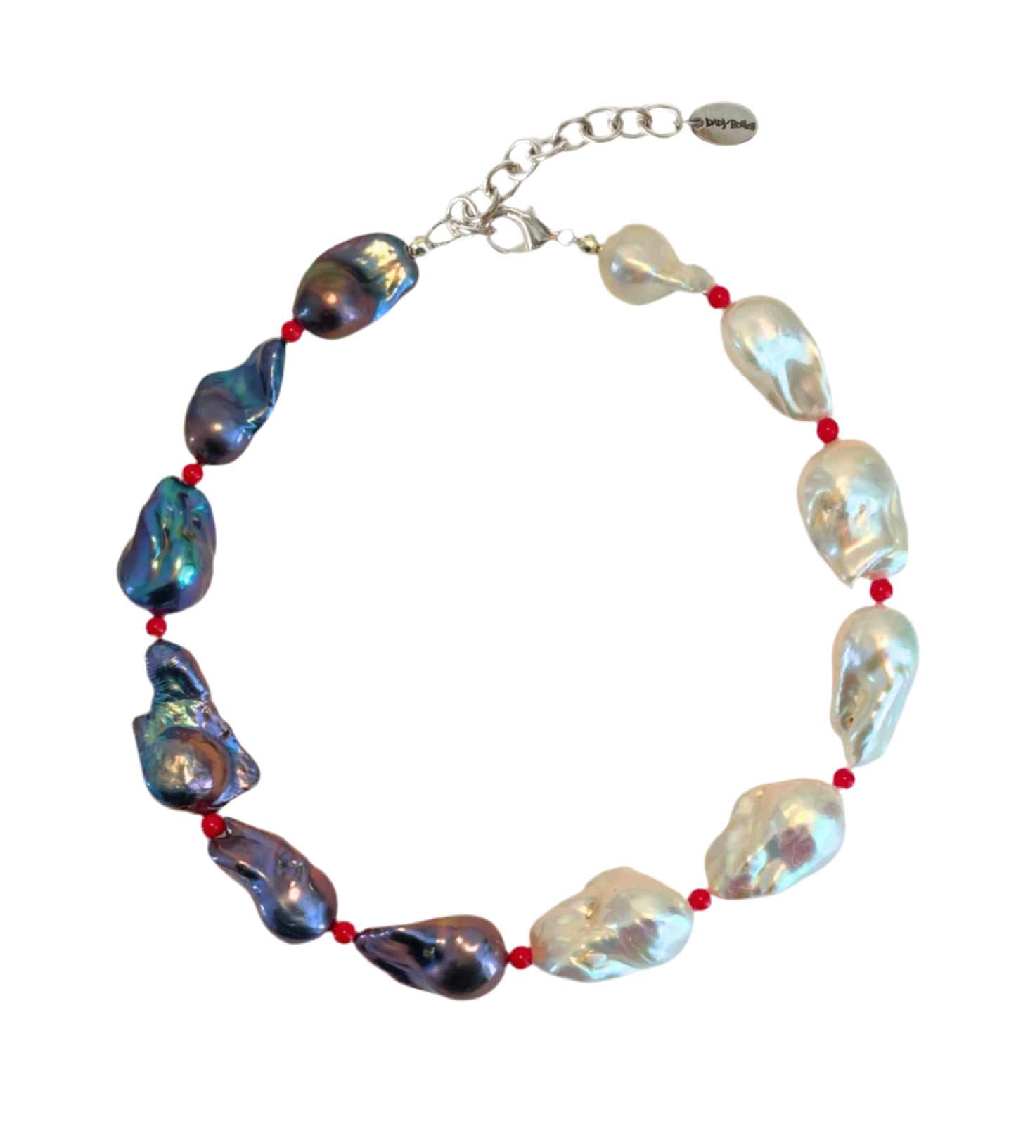 dadybones Yin and Yang Baroque Choker *red*
