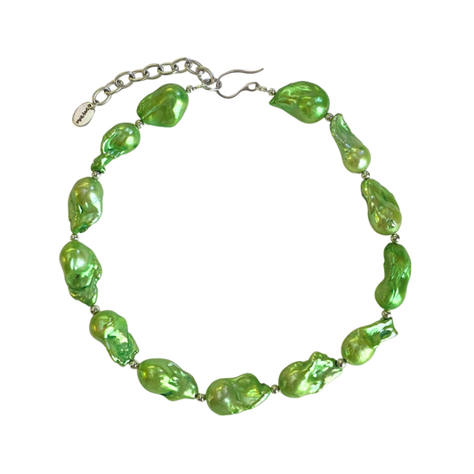 dadybones Necklaces Lime Green Baroque Necklace