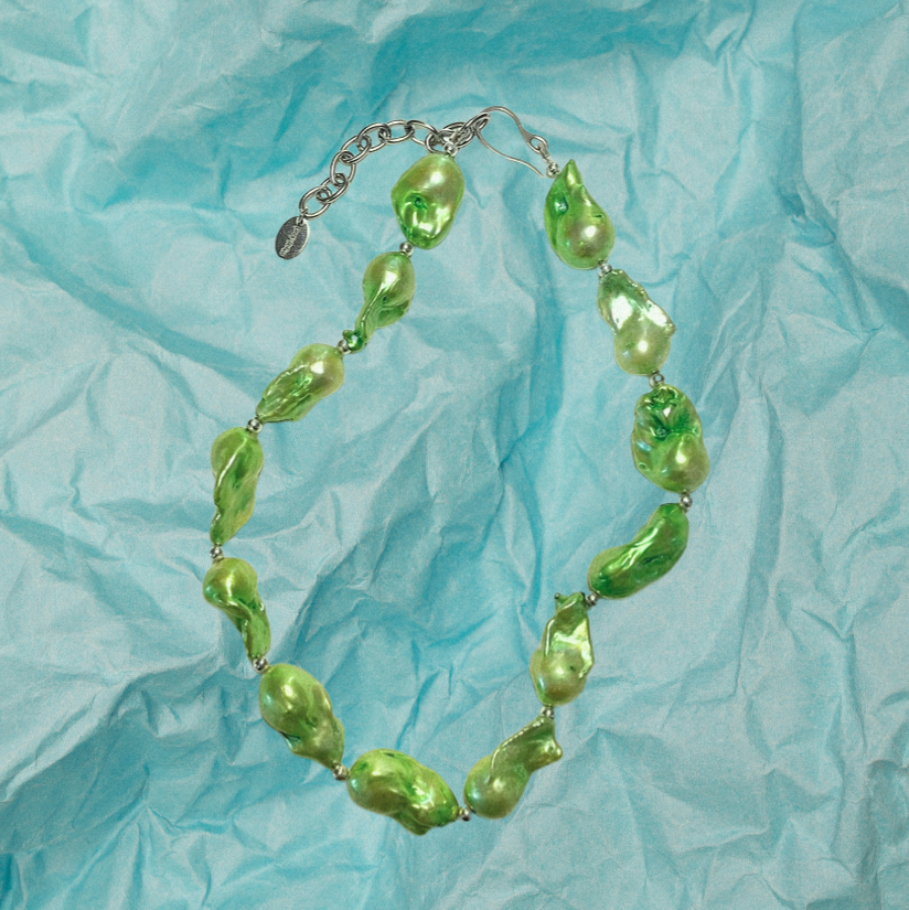 dadybones Necklaces Lime Green Baroque Necklace