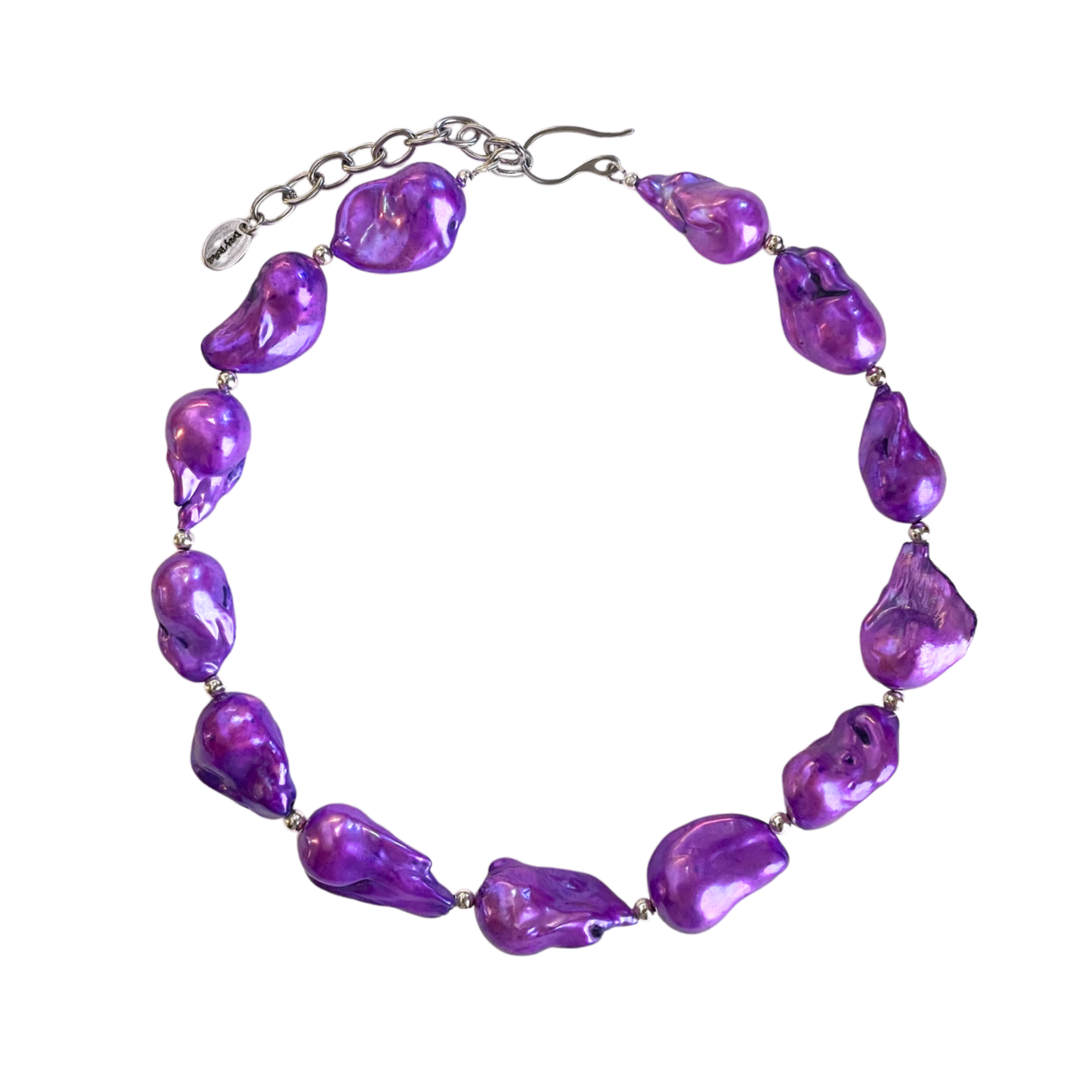 dadybones Purple Baroque Pearl Necklace