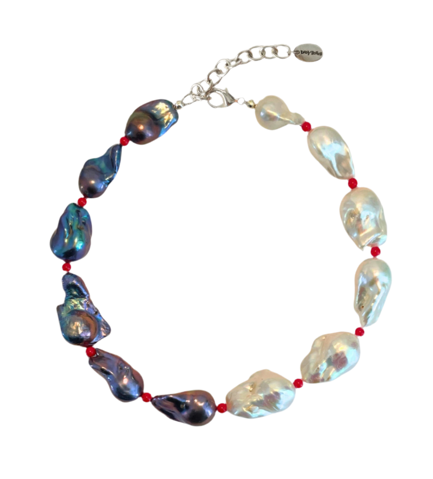dadybones Yin and Yang Baroque Choker *red*